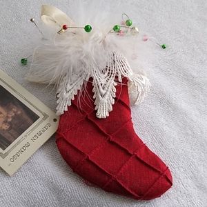 New, tiny Victorian designed stocking ornaments